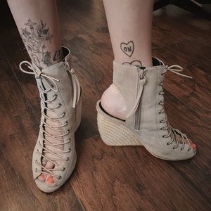 Rebecca Minkoff Elle Lace-Up Espadrille Wedge